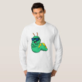Caterpillar with Sunglasses T-shirt (Voorkant volledig)