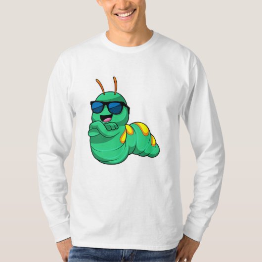 Caterpillar with Sunglasses T-shirt (Voorkant)