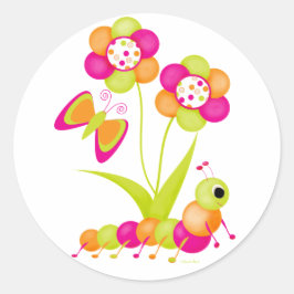 Caterpiller naar een vlinder Sticker