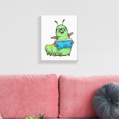 Caterstyle as Nerd with Book & Glasses Canvas Afdruk (Insitu (Woonkamer))