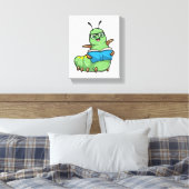 Caterstyle as Nerd with Book & Glasses Canvas Afdruk (Insitu (Slaapkamer))