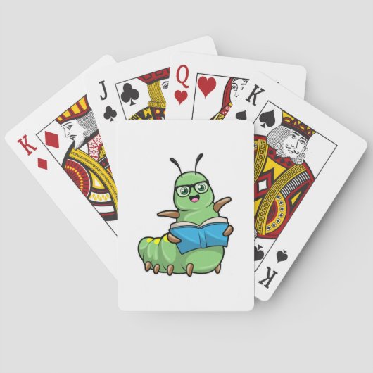 Caterstyle as Nerd with Book & Glasses Pokerkaarten (Achterkant)