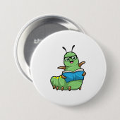 Caterstyle as Nerd with Book & Glasses Ronde Button 7,6 Cm (Voorkant /achterkant)