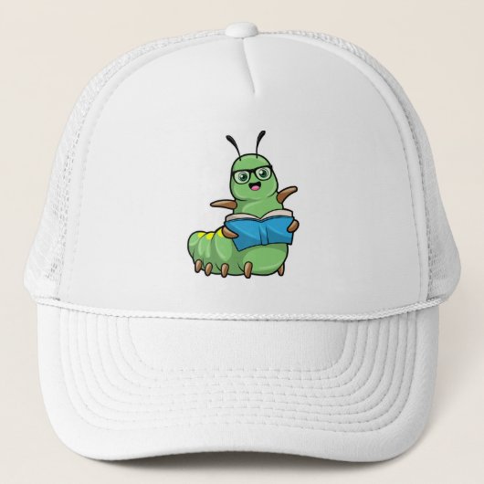 Caterstyle as Nerd with Book & Glasses Trucker Pet (Voorkant)