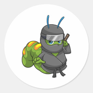 Caterstyle as Ninja with Sword Ronde Sticker