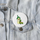 Caterstyle as Student with Backpack Ronde Button 7,6 Cm (In situ)