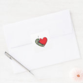 Caterstyle Love Heart Vierkante Sticker (Envelop)