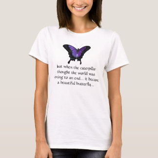 "Caterstyle wordt a Butterfly" Poëtische T-Shirt