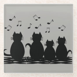 caterwauleren glazen onderzetter