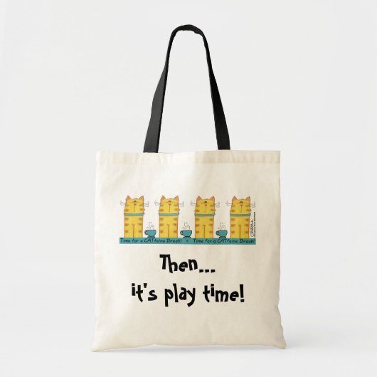 CATfeine break Tote Bag (Voorkant)
