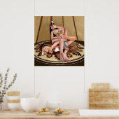 CATFIGHT IN A TEEPEE POSTER (Keuken)