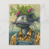 Catfish Gardener Surreal Briefkaart (Voorkant)