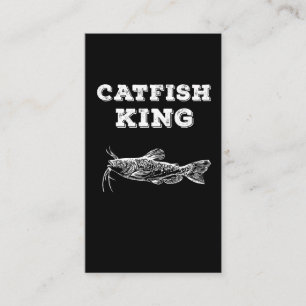 Catfish King Vist Fish Lover Fish Hook Angler Visitekaartje