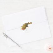 Catfish lippen ronde sticker (Envelop)