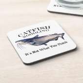 Catfish Noodling Het is niet wat je denkt Bier Onderzetter (Linkerzijde)
