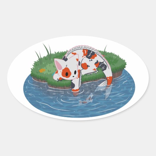 catfish ovale sticker (Voorkant)