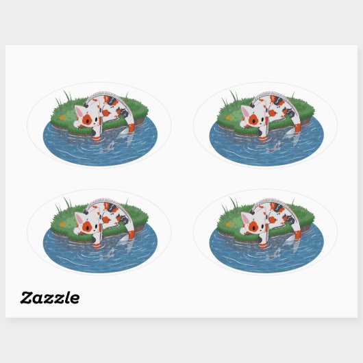 catfish ovale sticker (Vel)