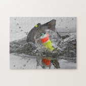 Catfish pakt de foto-foto-foto van het aas legpuzzel (Horizontaal)