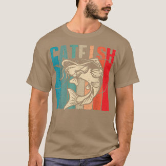 Catfish Retro Catfish Freshwater Vist Fisher T-shirt