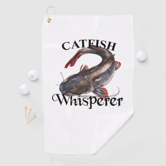 Catfish Whisperer Light Vissen dowel Golfhanddoek (Insitu)