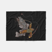 Catfishing Bigfoot Hunting Catvissers 1 Fleece Deken (Voorkant (Horizontaal))