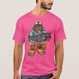 Catfishing Bigfoot Jachtvissers T-shirt