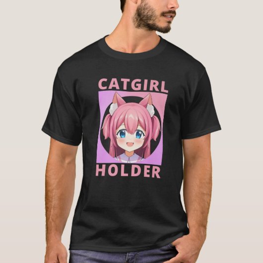 Catgirl Holder, Cat Girl Coin Token Crypto Currenc T-shirt (Voorkant)