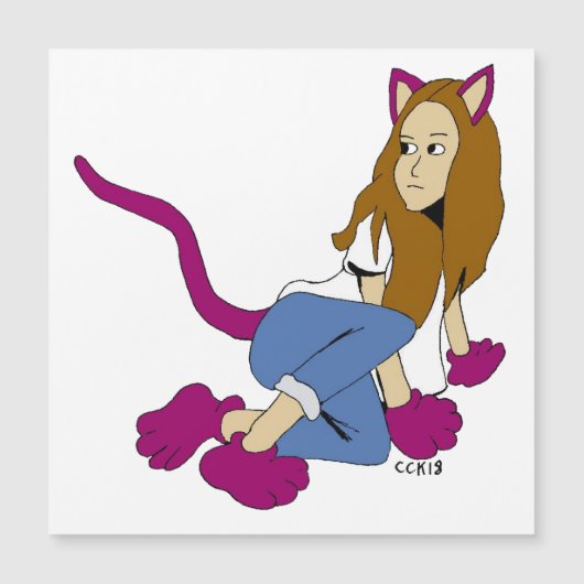 catgirl magnet (Voorkant)
