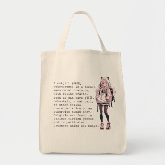 Catgirl Tote Bag (Voorkant)