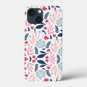Cath Kidston Londense Ontwerp blauwe bloemen iPhone 13 Mini Hoesje