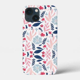 Cath Kidston Londense Ontwerp blauwe bloemen iPhone 13 Mini Hoesje