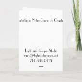 Cathdrale Notre-Dame DE Chartres Kaart (Achterkant)