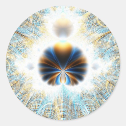 Cathedraal binnensteiger ronde sticker (Voorkant)