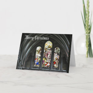 Cathedraal Glas in lood - kerstkaart Feestdagen Kaart