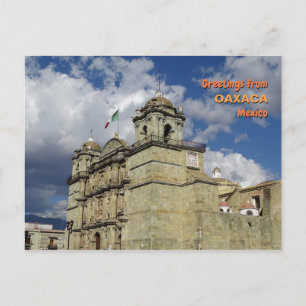 Cathedraal in Oaxaca, Mexico Briefkaart