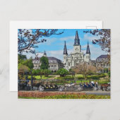 Cathedraal, Jackson Square, New Orleans Poster Briefkaart (Voorkant / Achterkant)