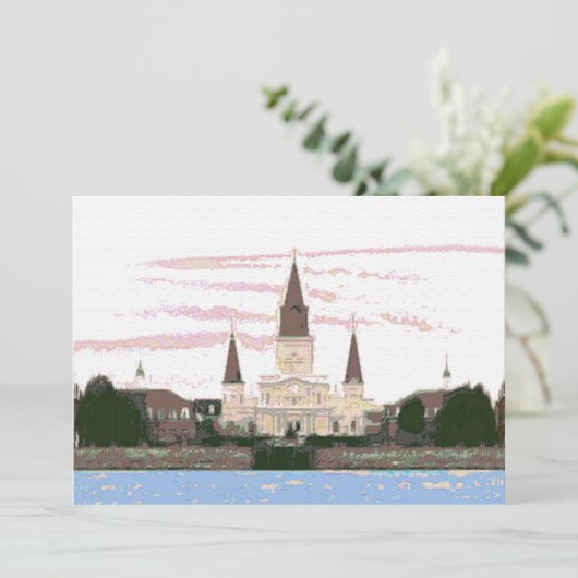 Cathedraal, Jackson Square, New Orleans Save The Date (Staand voorkant)