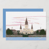 Cathedraal, Jackson Square, New Orleans Save The Date (Voorkant / Achterkant)