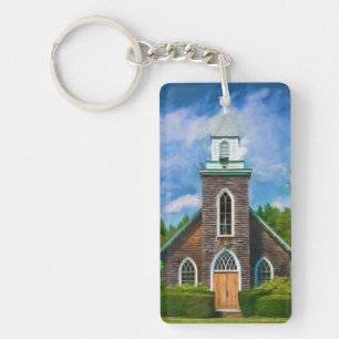 Cathedraal kamp Acrylische Sleutelhanger