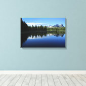 Cathedraal over de rivier de Tuolumne - Yosemite Canvas Afdruk (Insitu (Houten vloer))