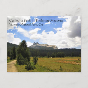 Cathedraal Peak in Tuolumne Meadows, Yosemite, CA Briefkaart