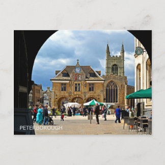 Cathedraal plein van Peterborough Briefkaart