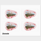 Cathedraal-schuin klimmen Carabiner Rechthoekige Sticker (Vel)