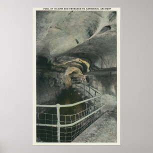 Cathedraal Uitzicht van de pool Siloam Poster