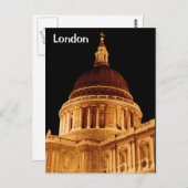 Cathedral Glows à Night St Pauls London Carte post (Devant / Derrière)