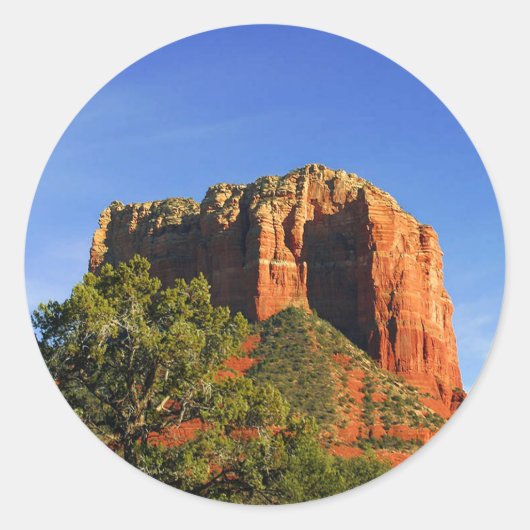 Cathedral Rock, Arizona Ronde Sticker (Voorkant)