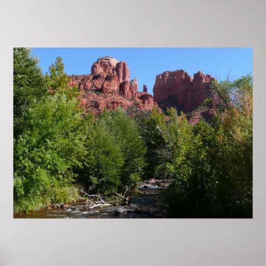 Cathedral Rock en Stream in Sedona Arizona Poster (Voorkant)