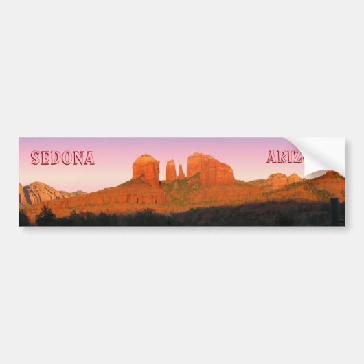 Cathedral Rock Sedona Panorama Bumpersticker (Voorkant)