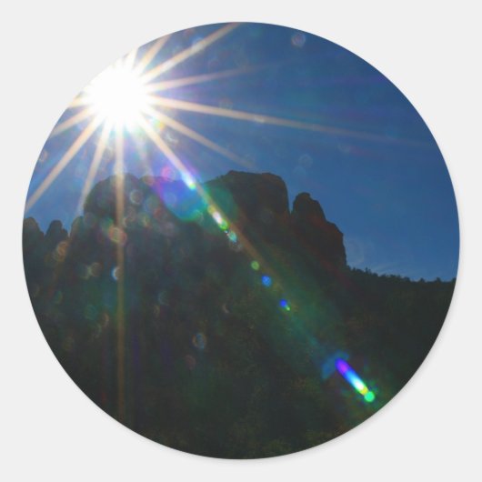 Cathedral Rock Vortex horizontaal Ronde Sticker (Voorkant)