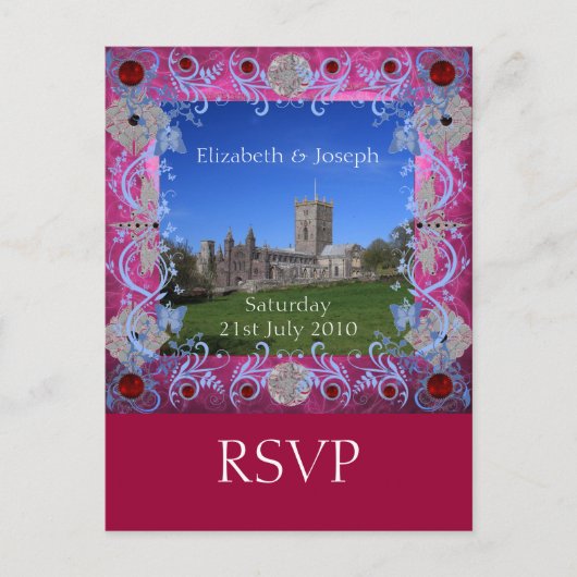 Cathedral rubies art Déco carte postale RSVP (Devant)